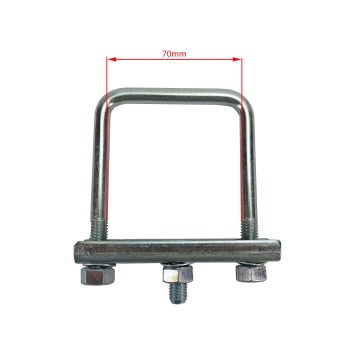 Stützradhalterung / Stützradschelle für vierkant Zugdeichseln 70mm PKW  Anhänger-990002526