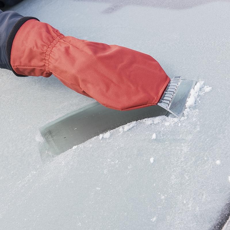 Car ice scraper with fleece glove for the windscreen-990013173