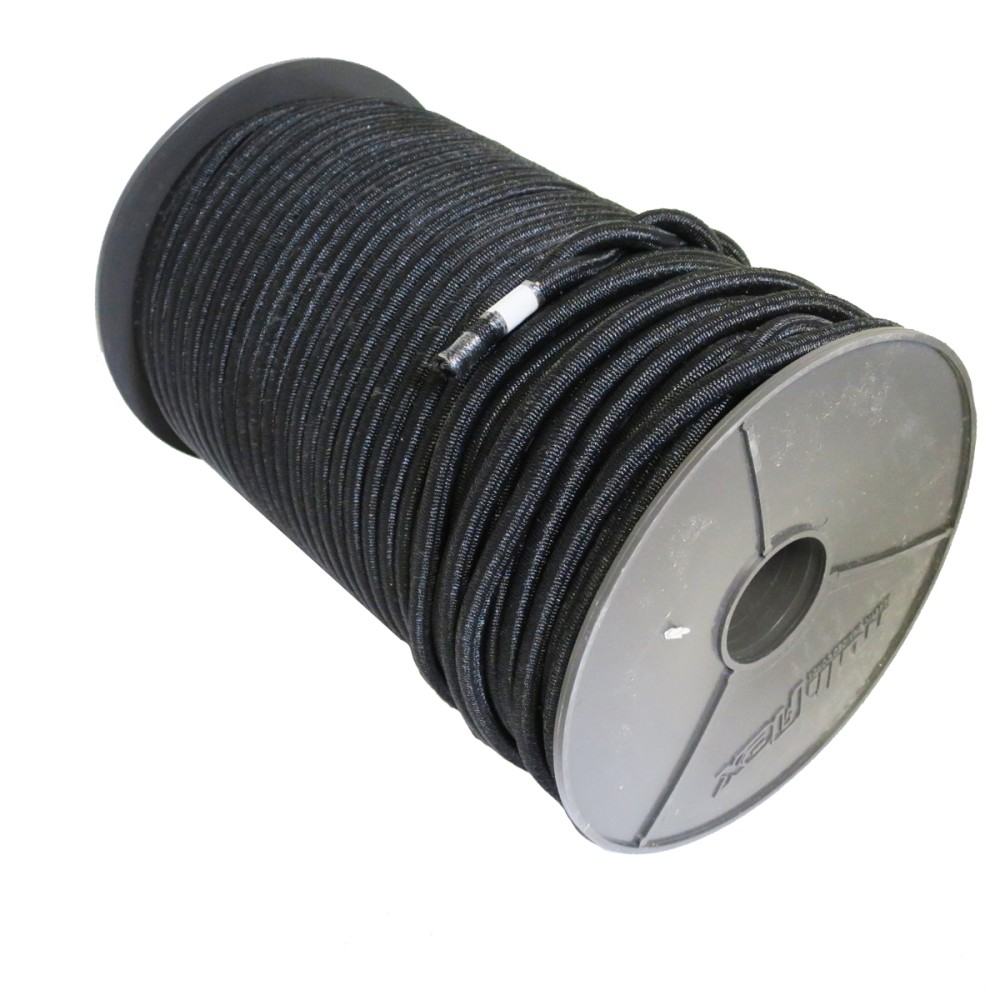 Corda espansa in gomma nera di 8 mm di spessore venduta al metro-990002658