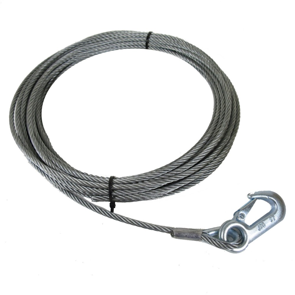 Câble d'acier / câble métallique 5mm avec mousqueton longueur 20m